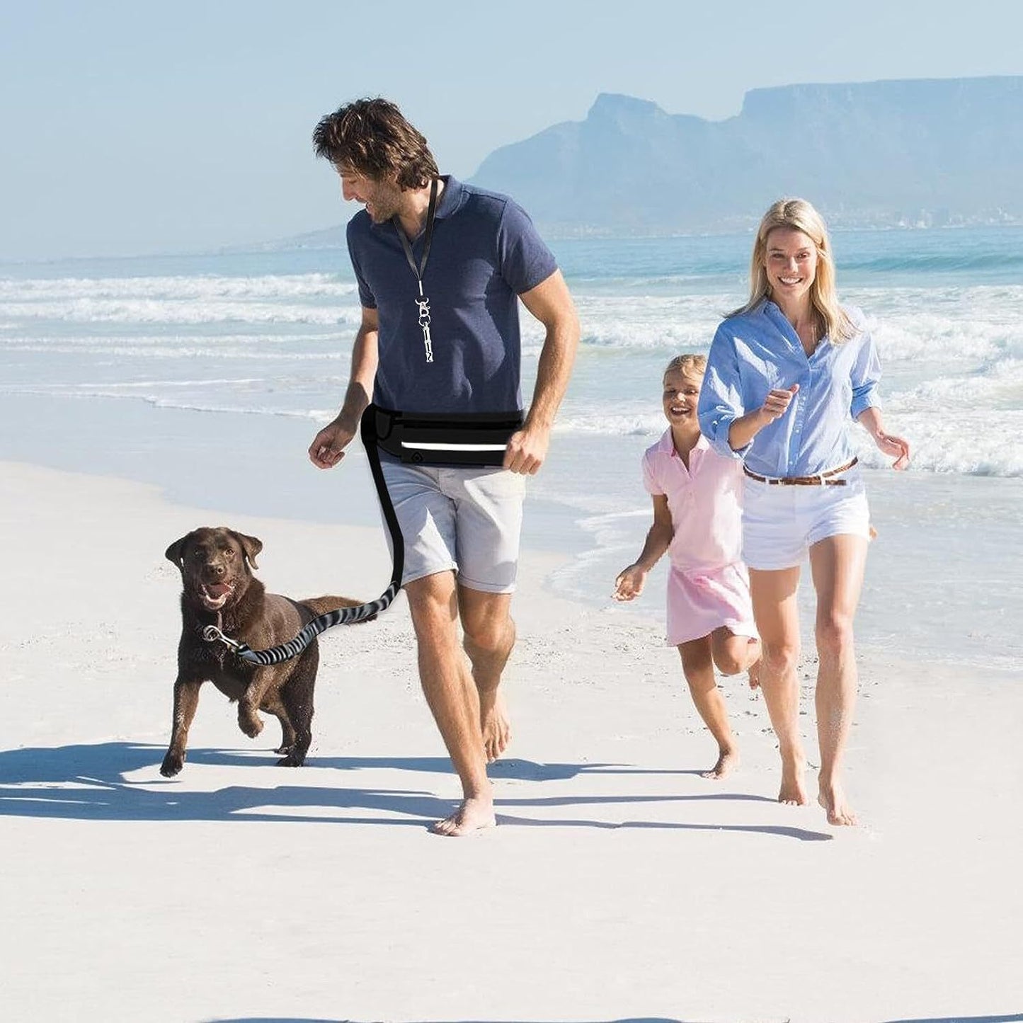 Hands Free Dog Leash for Running Walking Waist Bag