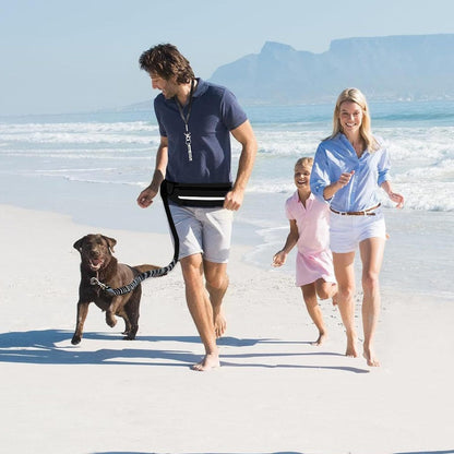 Hands Free Dog Leash for Running Walking Waist Bag