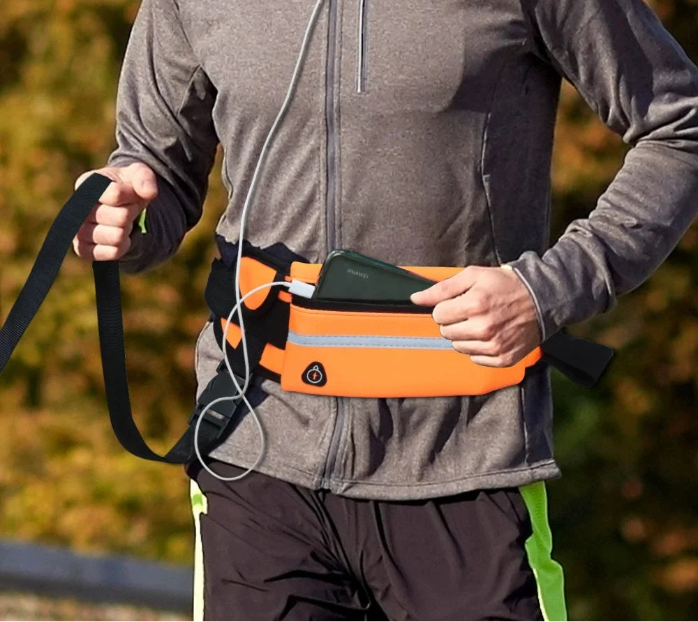 Hands Free Dog Leash for Running Walking Waist Bag