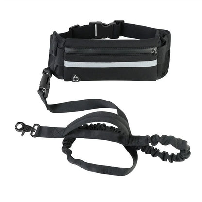 Hands Free Dog Leash for Running Walking Waist Bag